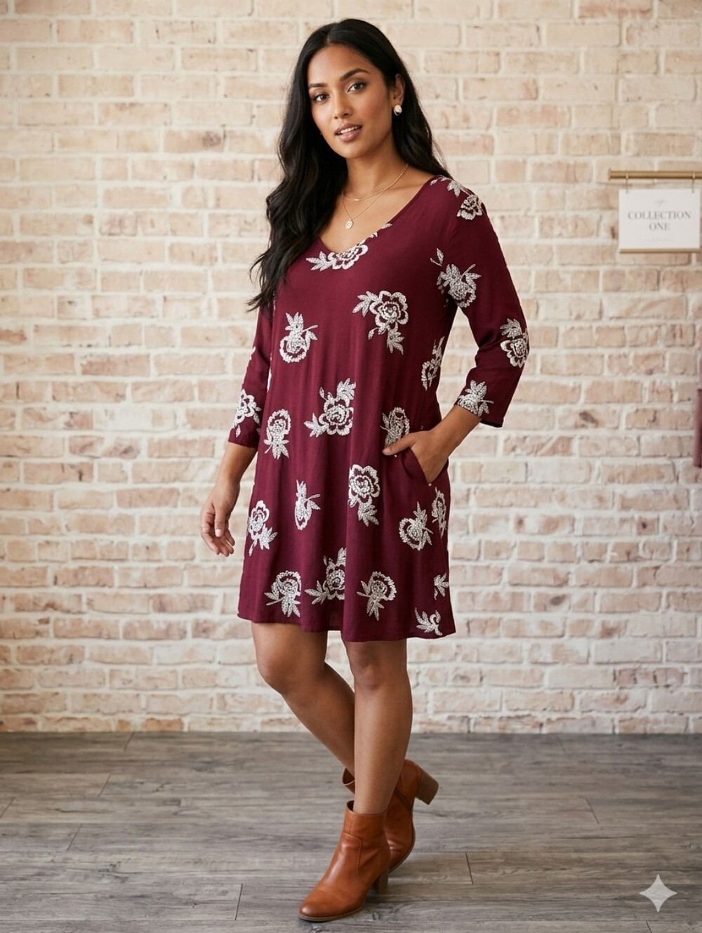 Full Tilt Tunic Dress 100% Rayon Size Small